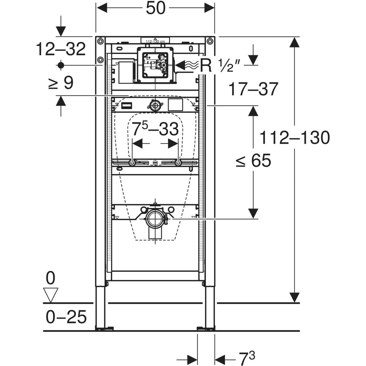 111.616.00.2 Geberit Duofix univerzalni element za pisoar (111.620.00.2)