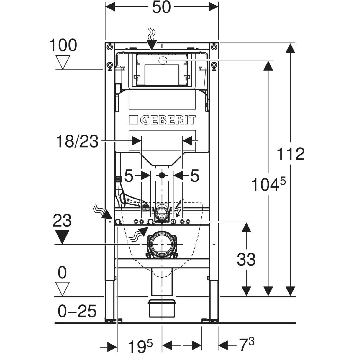 111.300.00.6 Geberit Duofix Sigma podometni splakovalnik za WC školjko (111.300.00.5)