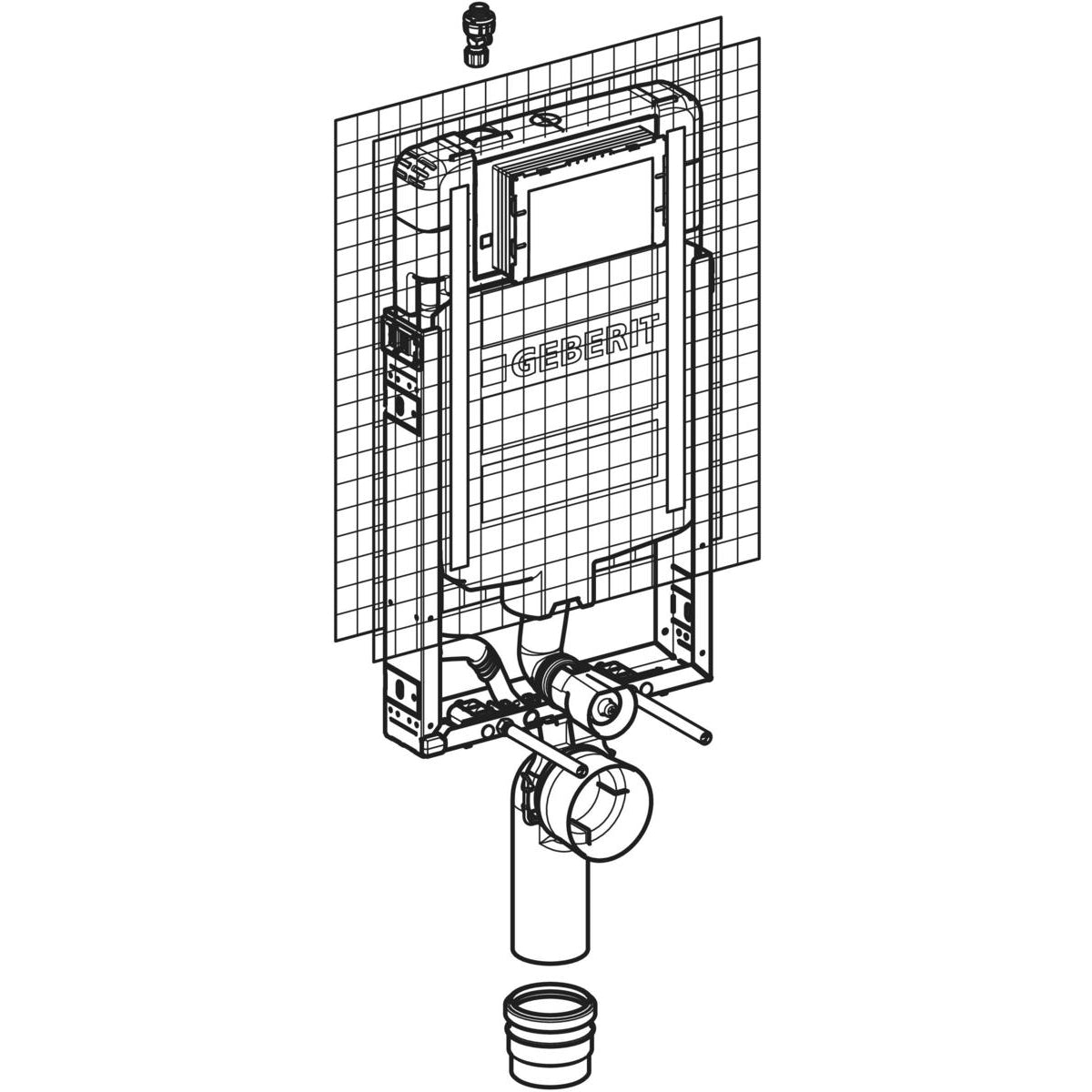 110.794.00.1 Geberit Kombifix Sigma 8cm podometni splakovalnik za WC školjko