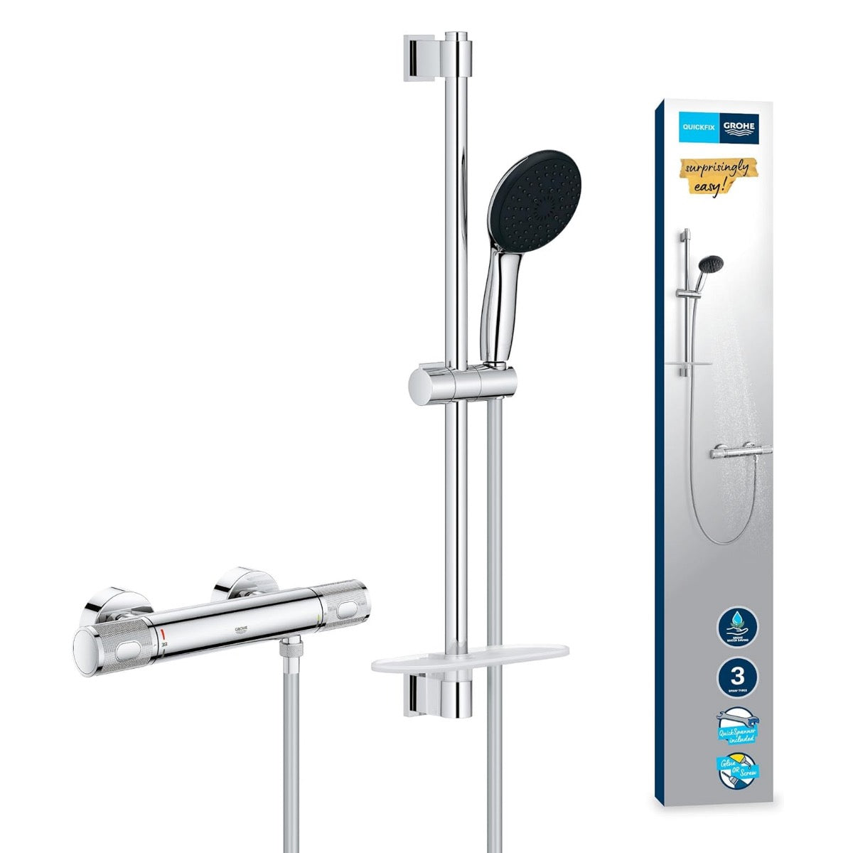 34791001 Grohe Precision Feel stenska termostatska armatura s tuš setom