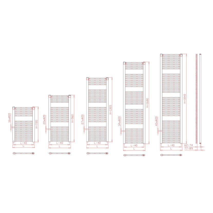 KE6001680 Thermal Trend 168 cm x 60 električni kopalniški radiator