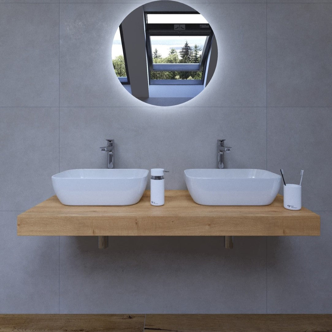 KSETDO18 Hansgrohe 120 x 50 cm kopalniški sestav s pultom za umivalnik