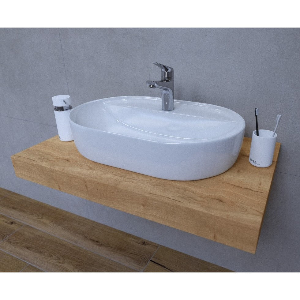 KSETDO2 Hansgrohe 80 x 50 cm kopalniški sestav s pultom za umivalnik