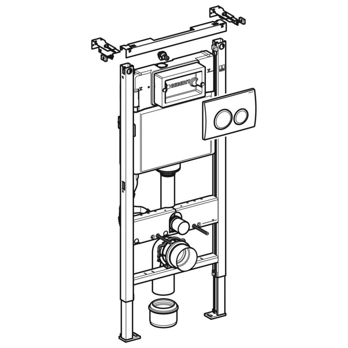 458.134.21.2 Geberit Duofix Delta komplet s tipko Delta20