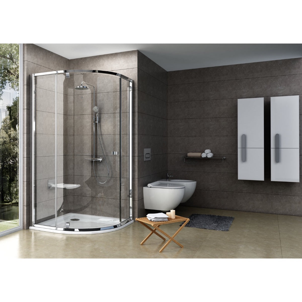 37677C00Z1 Ravak Pivot  90 x 90 polkrožna tuš kabina