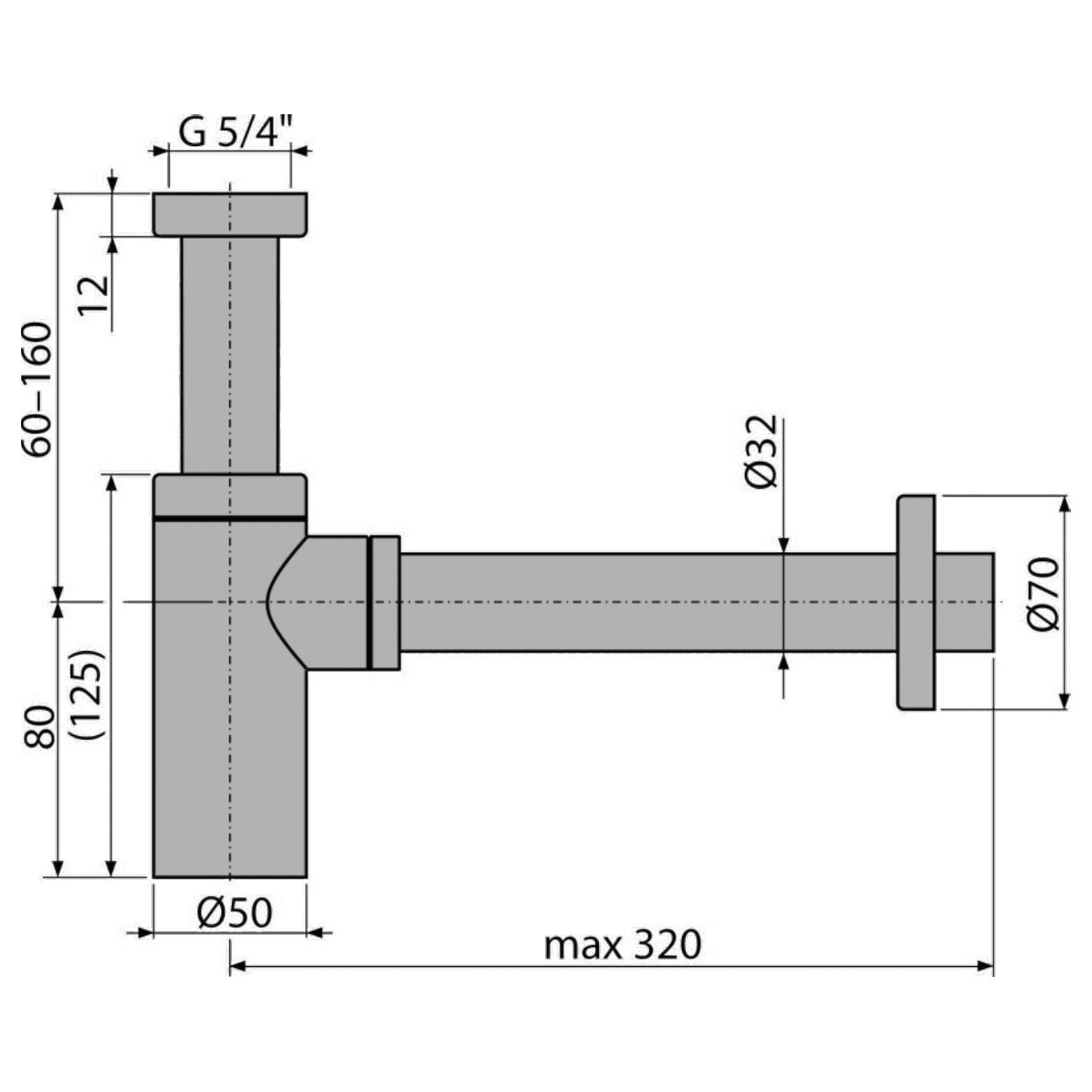 SATSIBRG SAT Aurum sifon za umivalnik spodnji del