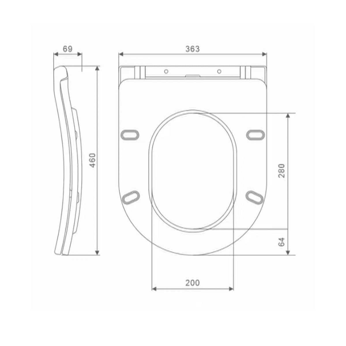 SATERGP SAT Ergo WC deska – Soft Close, Quick Release