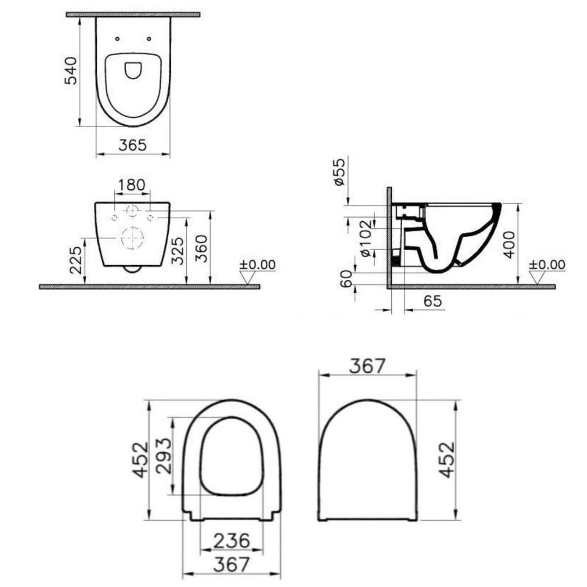 SIKOGESINFD35 SAT Infinitio WC školjka s kompletom Geberit Duofix 458.141.21.1 Delta35