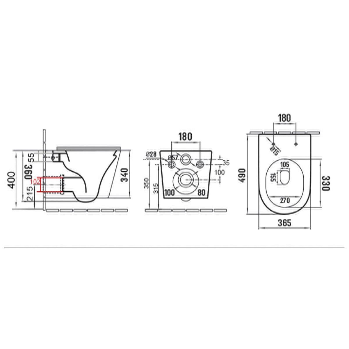 SATINF010RREXPLGEM SAT Infinitio viseča brezrobna WC školjka