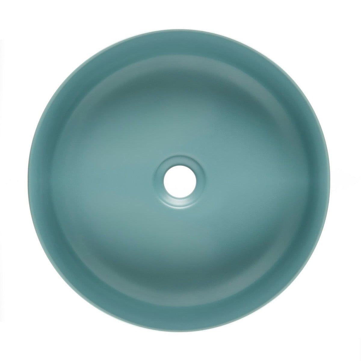 SATINF3939LGEM SAT Infinitio 39 x 39 cm okrogli zeleni nadpultni keramični umivalnik z mat zaključkom