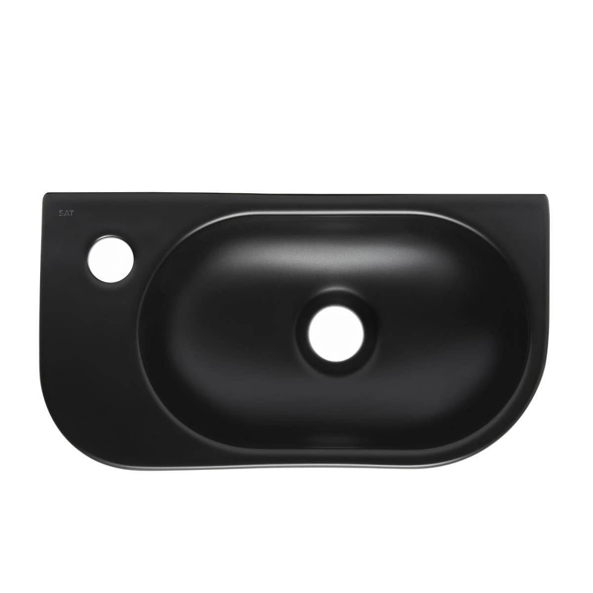SATINF4021LBKM SAT Infinitio 40 x 21,5 cm pravokotni stenski keramični umivalnik