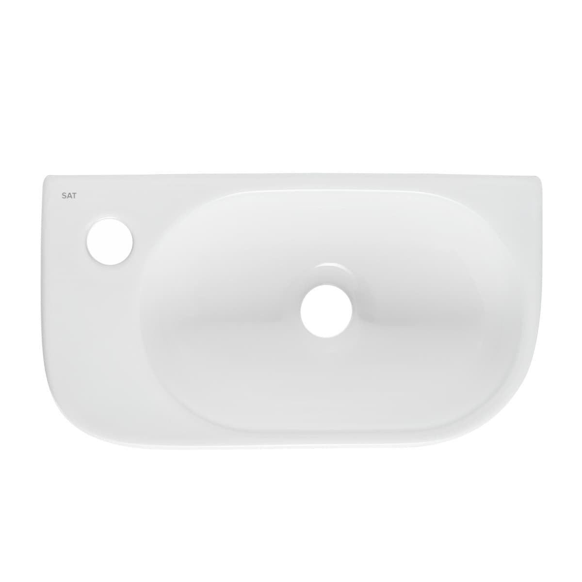 SATINF4021L SAT Infinitio 40 x 21,5 cm pravokotni stenski keramični umivalnik