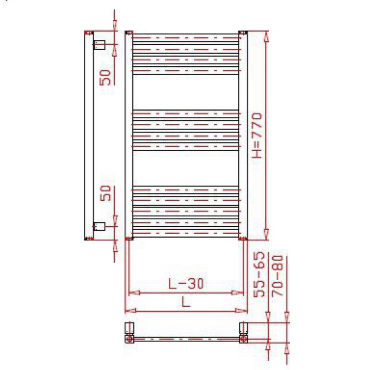 SATRAKH600800 SAT KH 60 x 80  kopalniški radiator univerzalni