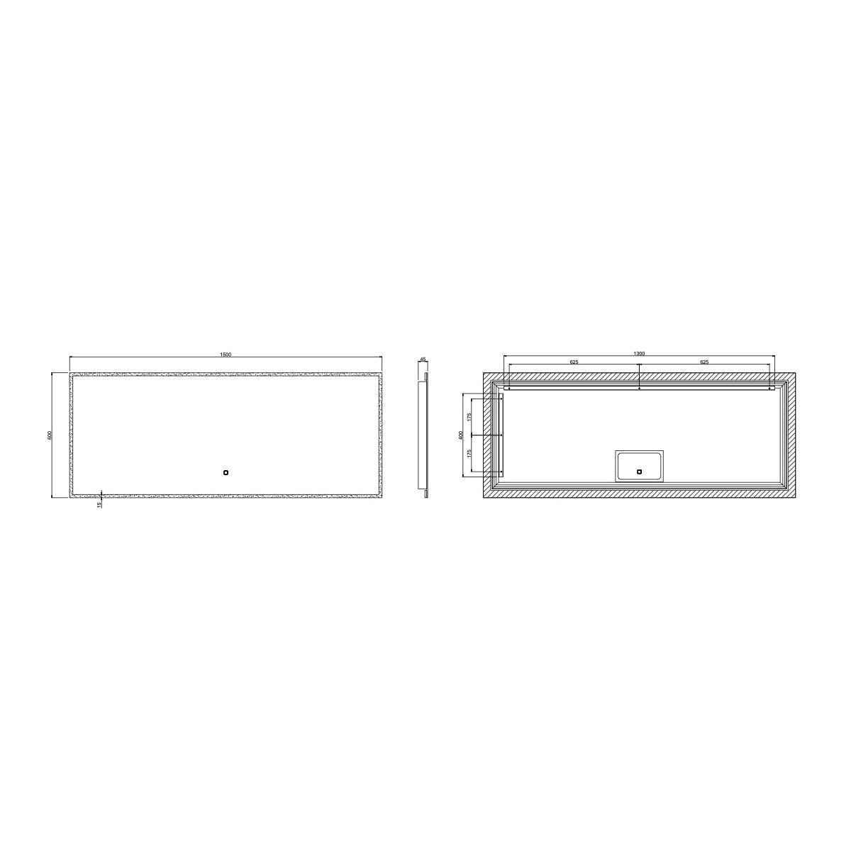 SATZFEELOBLED60150 SAT Feel 60 x 150 cm kopalnisko ogledalo z led osvetlitvijo
