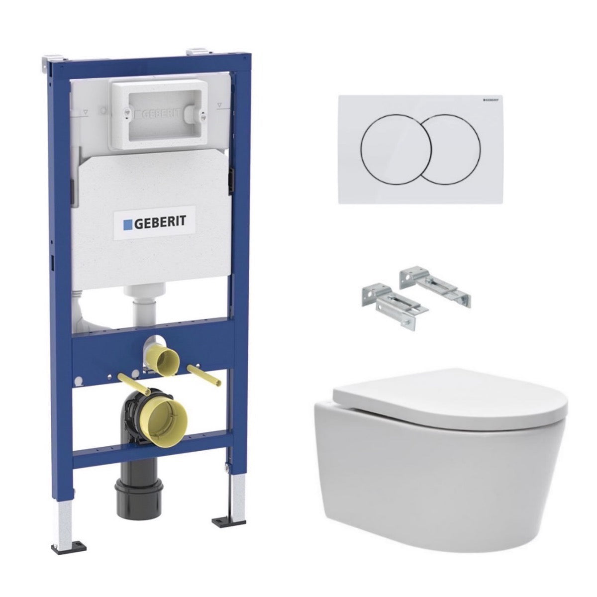 SIKOGES5W0 SAT Brevis WC školjka s kompletom Geberit Duofix 458.103.00.1 Delta01