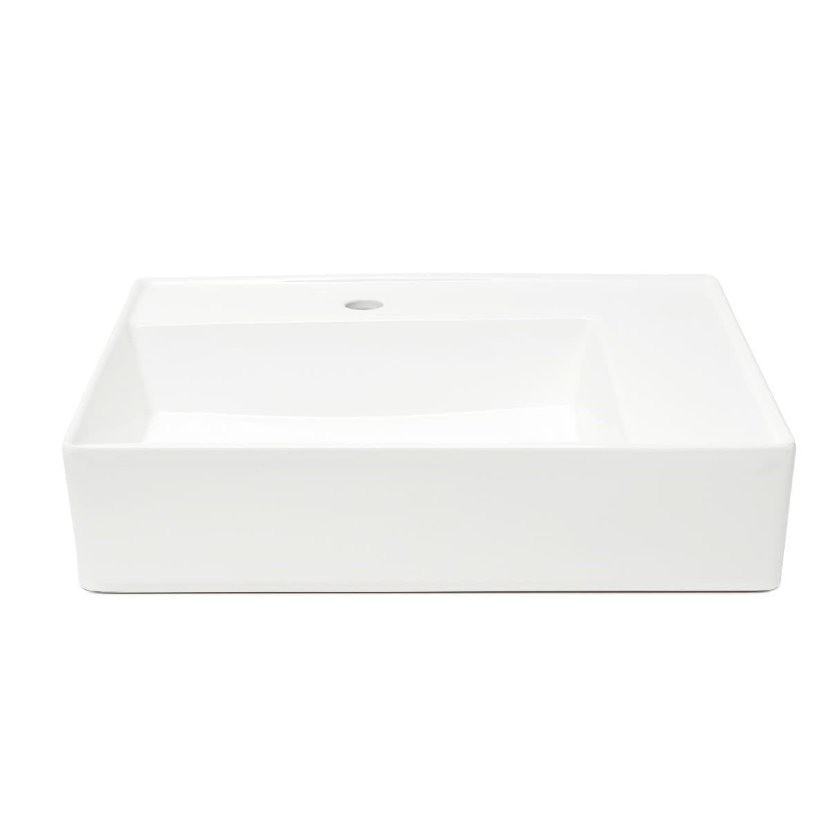 SATCW6046P SAT Cube Way 60x46 cm nadpultni keramični umivalnik z odlagalno polico