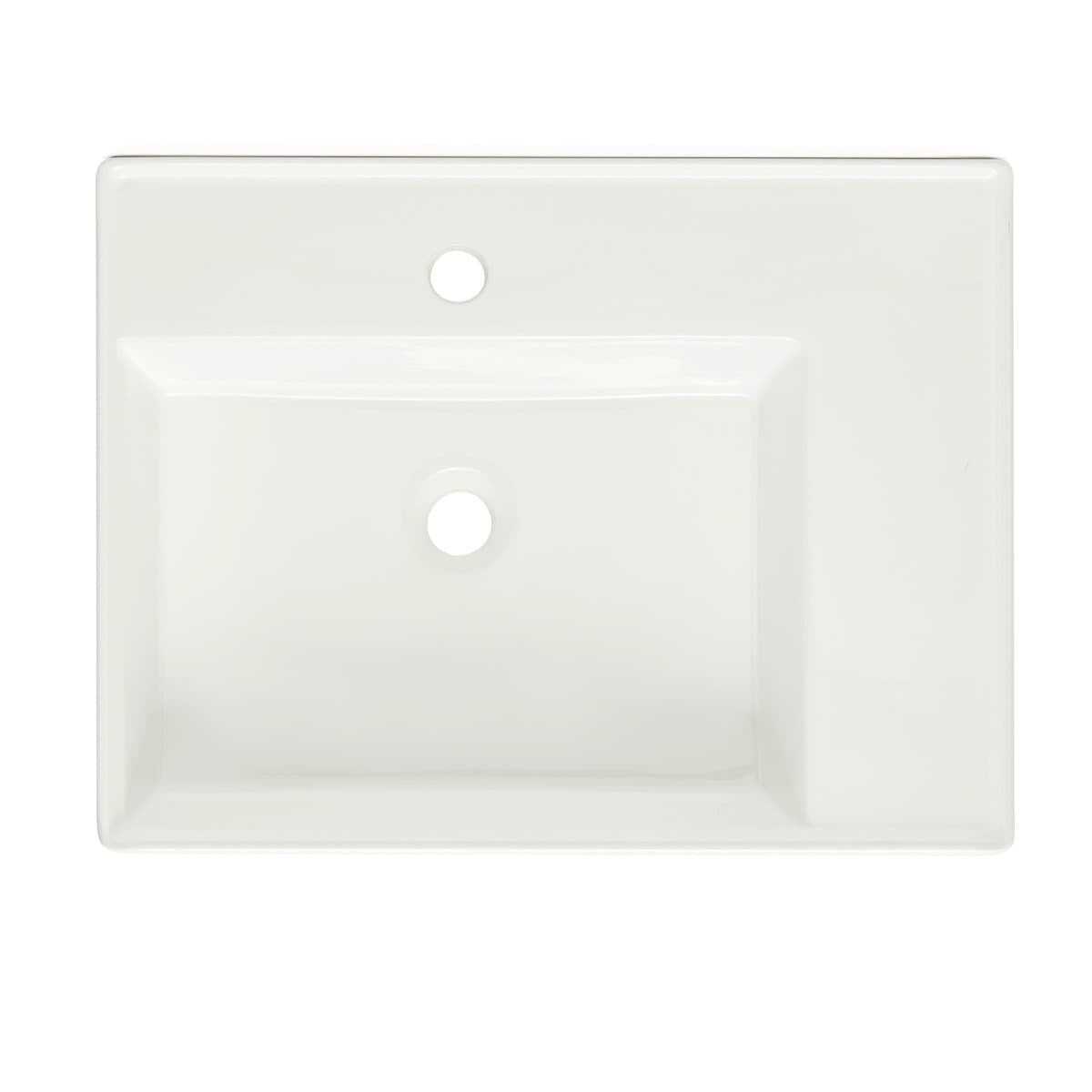 SATCW6046P SAT Cube Way 60x46 cm nadpultni keramični umivalnik z odlagalno polico