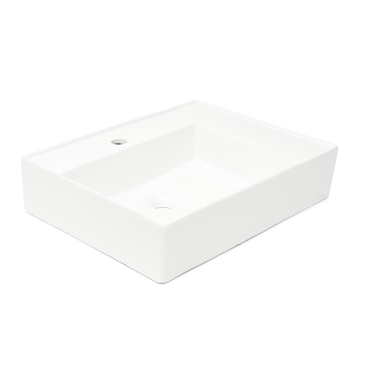 SATCW6046P SAT Cube Way 60x46 cm nadpultni keramični umivalnik z odlagalno polico