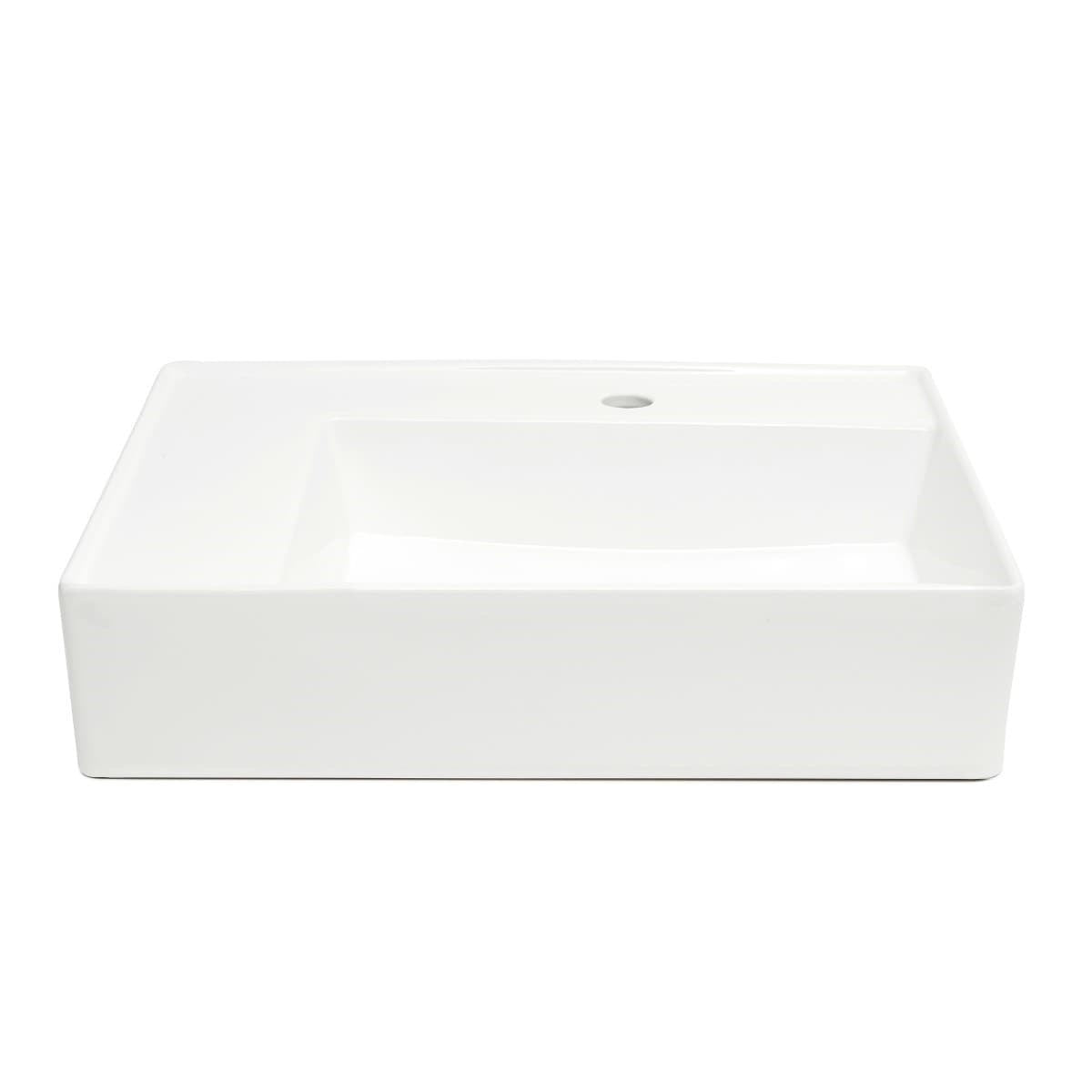 SATCW6046L SAT Cube Way 60x46 cm nadpultni keramični umivalnik z odlagalno polico