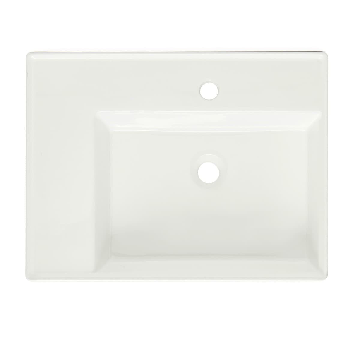 SATCW6046L SAT Cube Way 60x46 cm nadpultni keramični umivalnik z odlagalno polico
