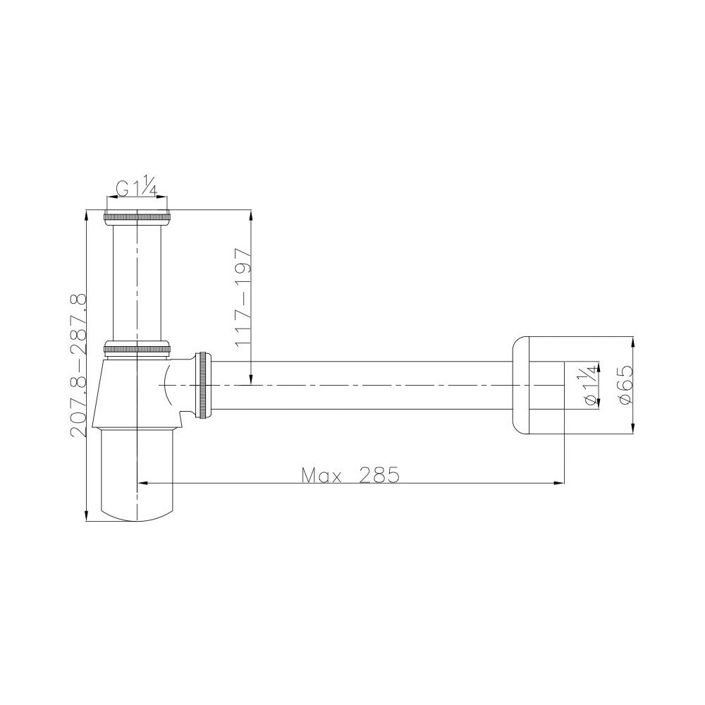 SIF674 Multi sifon za umivalnik spodnji del