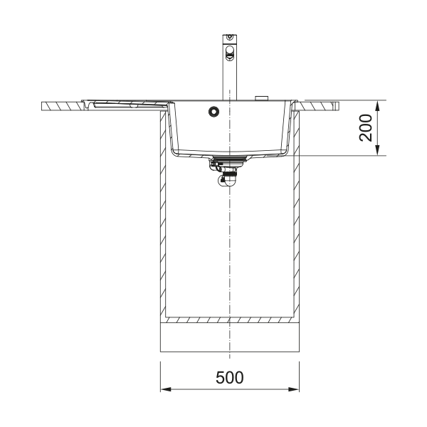 114.0637.516 Franke Centro CNG 611-78 TL/7 Stonegrey pomivalno korito iz umetnega kamna