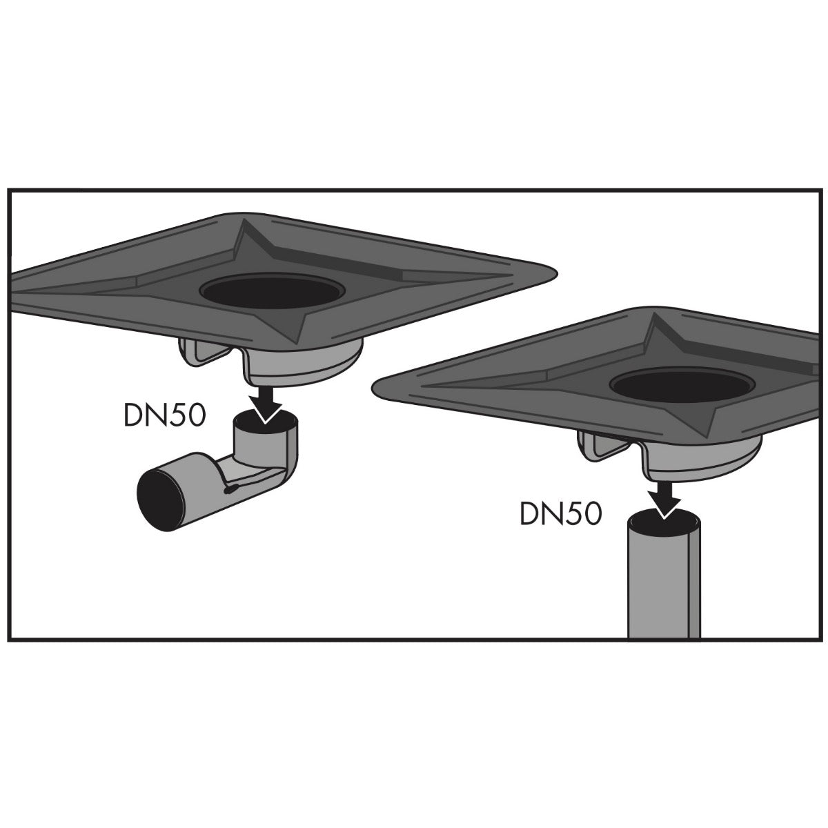 56112800 Hansgrohe RainDrain Spot 150 x 150 mm talni sifon