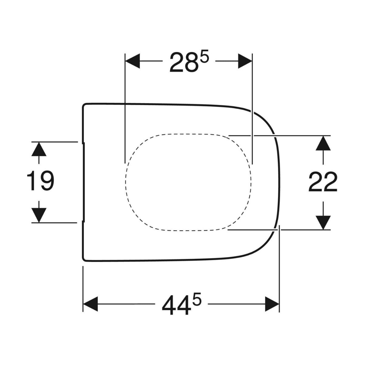 501.556.01.1 Geberit Selnova Square WC deska s počasnim zapiranjem "Soft Close"