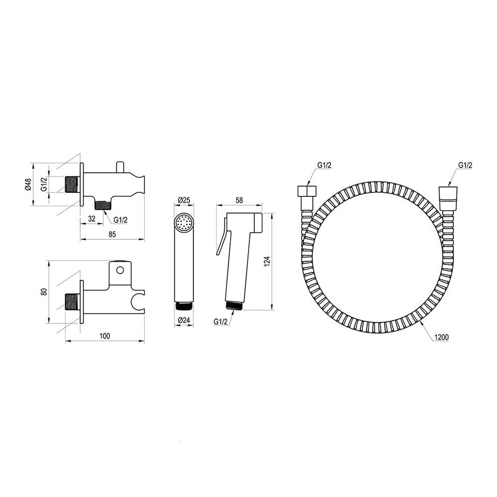 X070166 Ravak Chrome bide tuš set