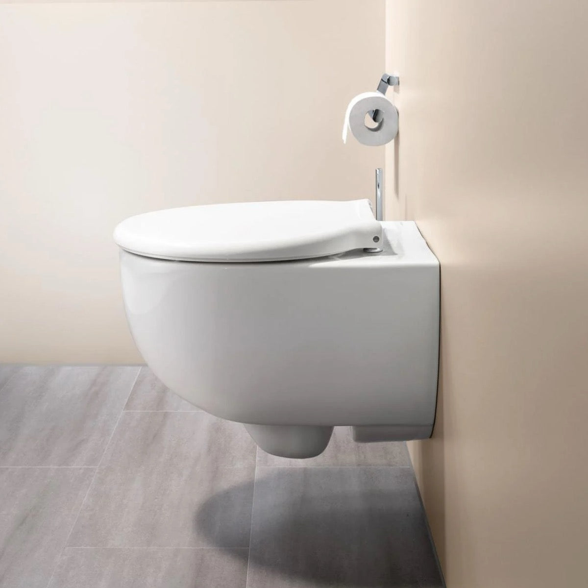 500.694.01.2 Geberit Selnova viseča brezrobna WC školjka povišana