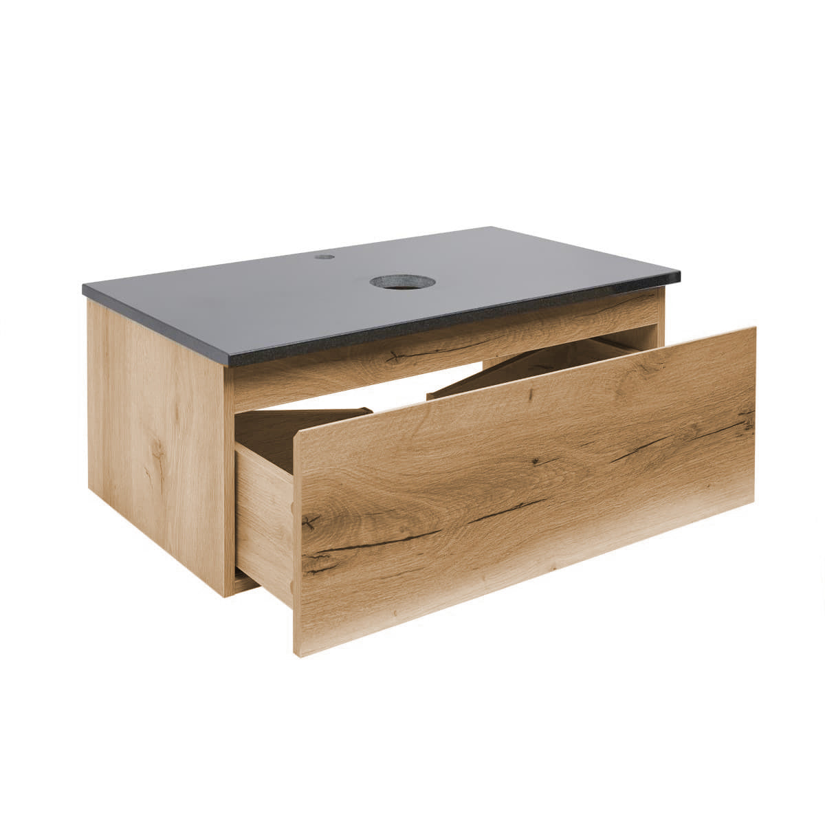 BWAY80OAKZ SAT B-Way 80x46 cm omarica za umivalnik z granitnim pultom
