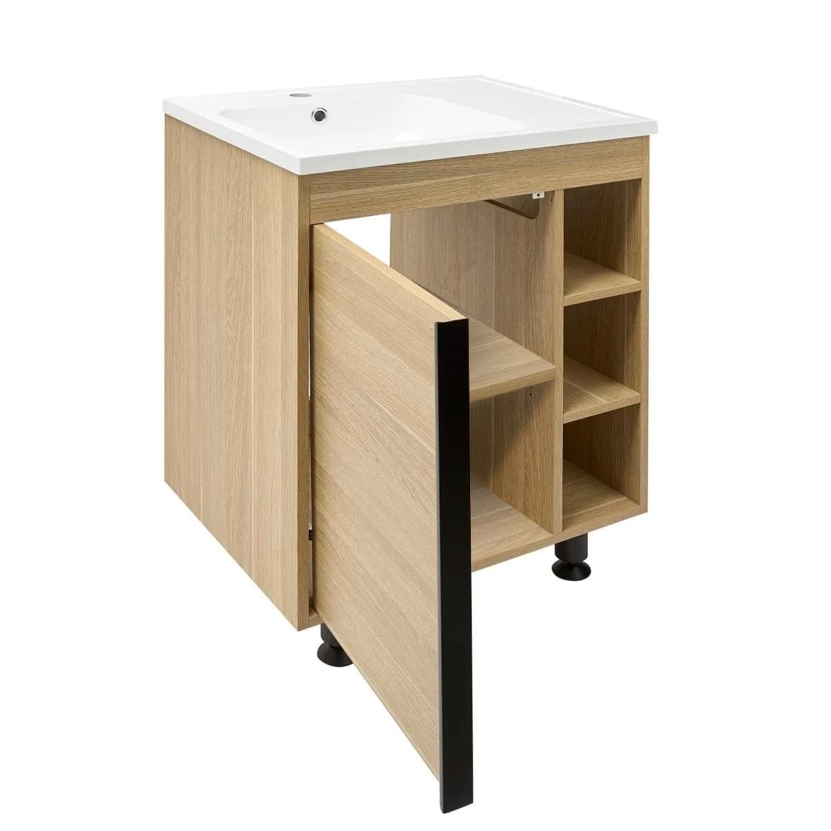 LUCCA60D Naturel Lucca 59 x 45 cm umivalnik z omarico