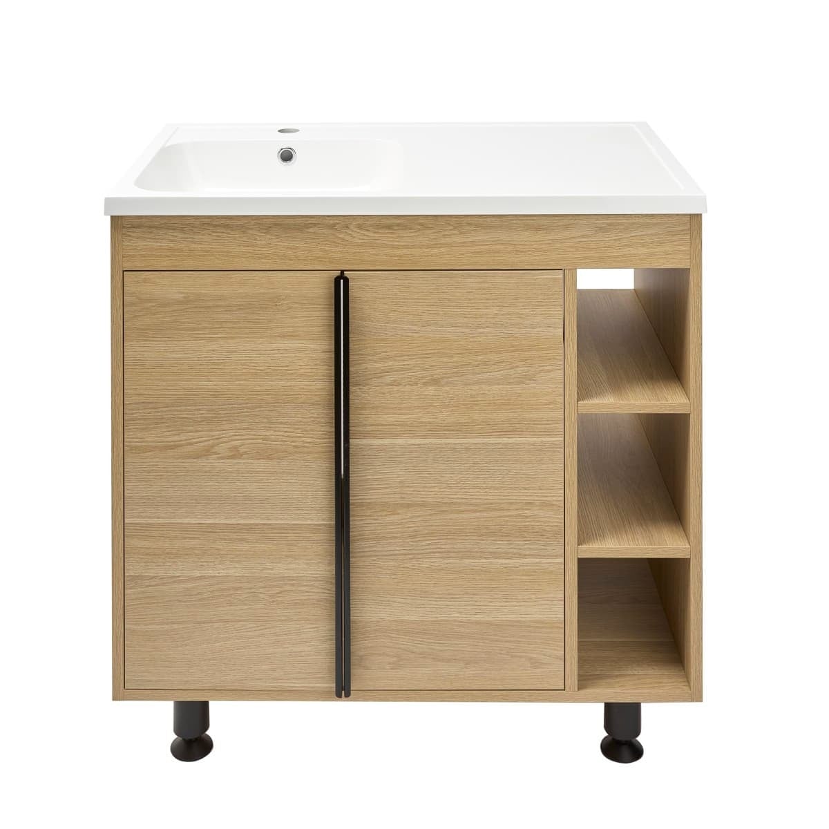 LUCCA80D Naturel Lucca 79 x 45 cm umivalnik z omarico