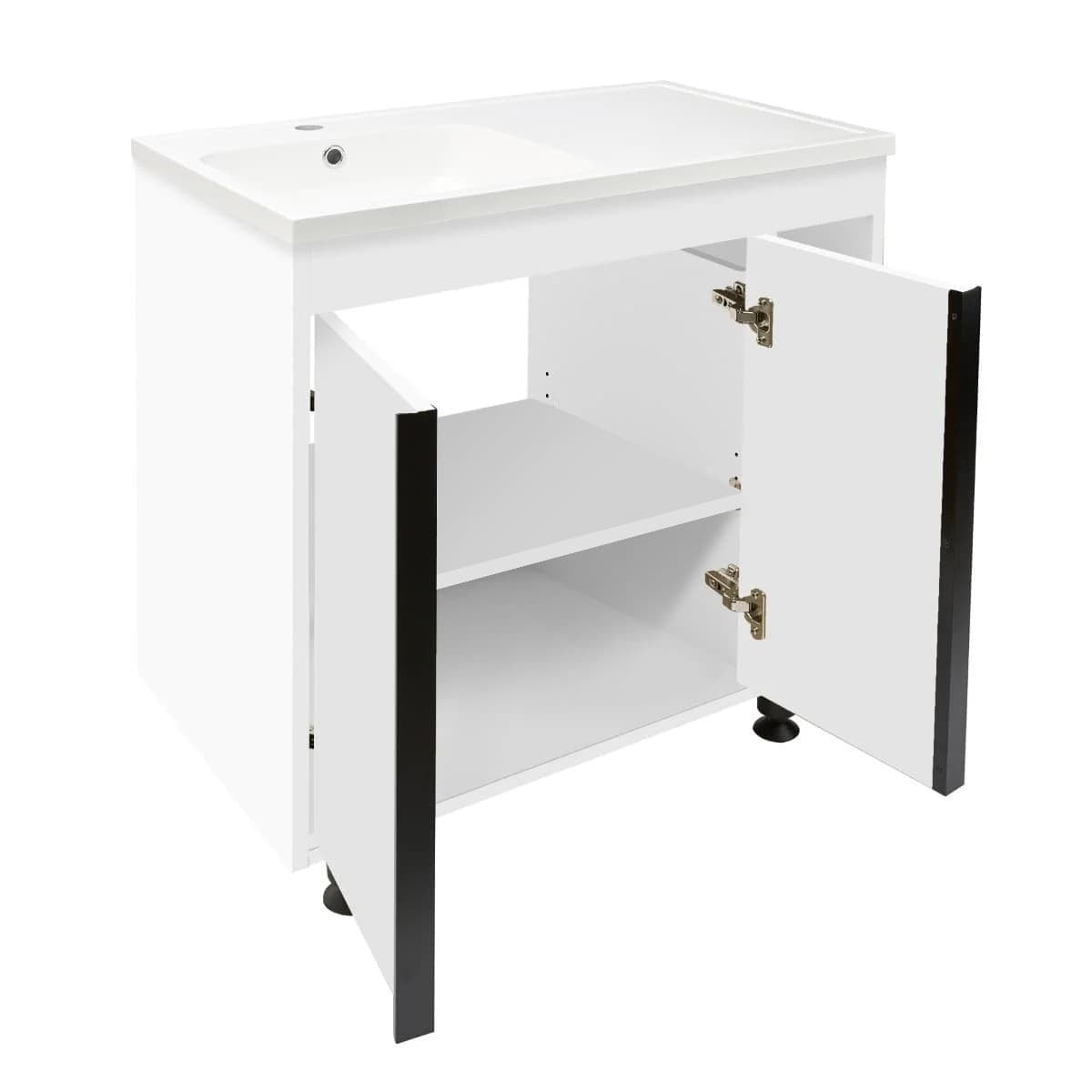 LUCCA80W Naturel Lucca 79 x 45 cm umivalnik z omarico