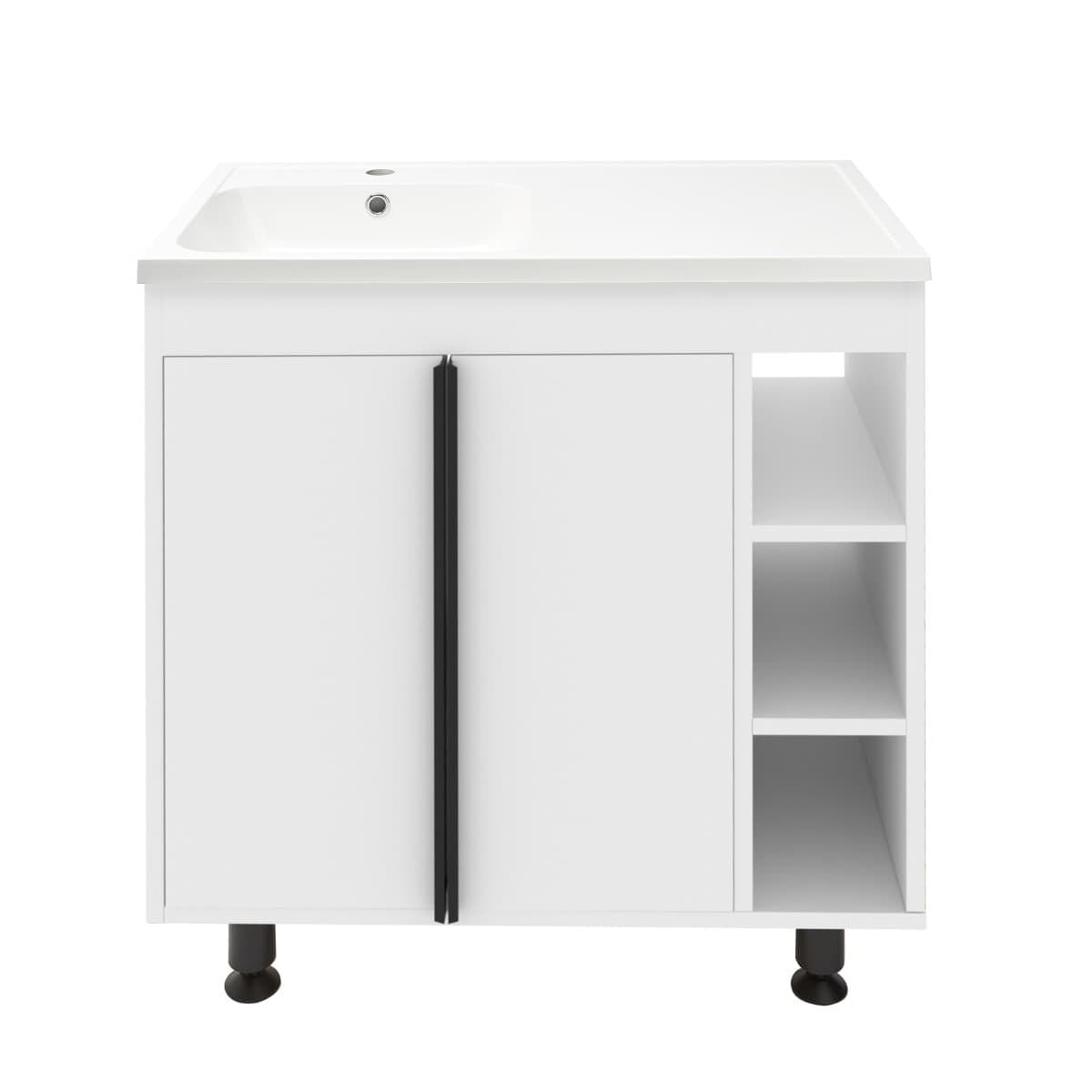 LUCCA80W Naturel Lucca 79 x 45 cm umivalnik z omarico