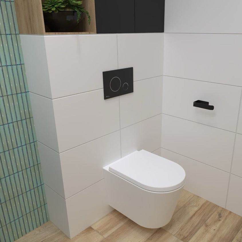 SATBRE010RTORP SAT Brevis viseča brezrobna WC školjka z WC desko s počasnim zapiranjem