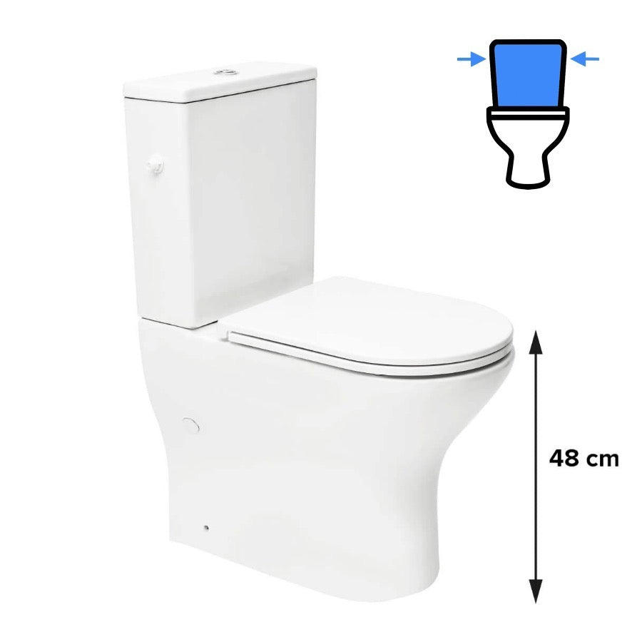 SATBRE033RREXVPP SAT Brevis talna WC školjka monoblok z WC desko s počasnim zapiranjem