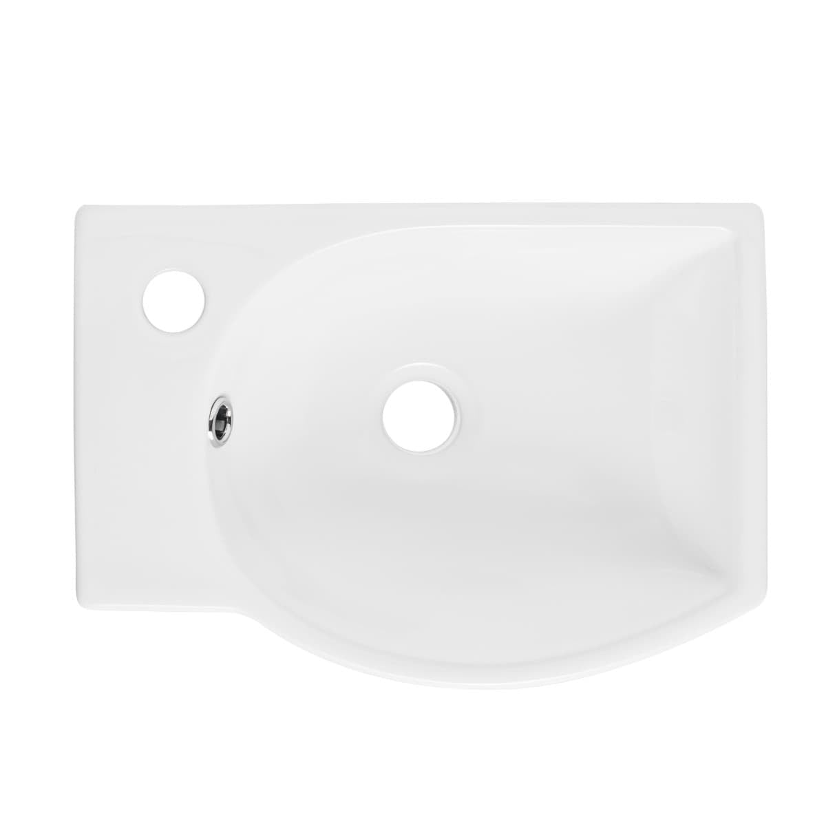 SATBRE4028L SAT Brevis 40,5 x 28 cm leva izvedba stenski keramični umivalnik z odprtino za armaturo