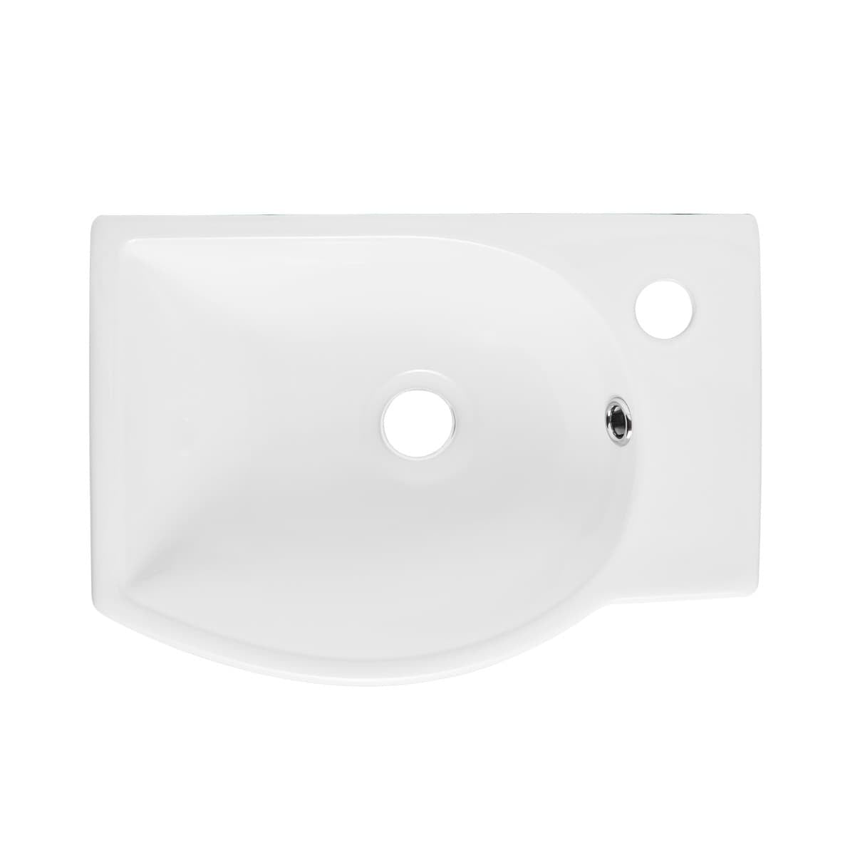 SATBRE4028R SAT Brevis 40,5 x 28 cm desna izvedba stenski keramični umivalnik z odprtino za armaturo