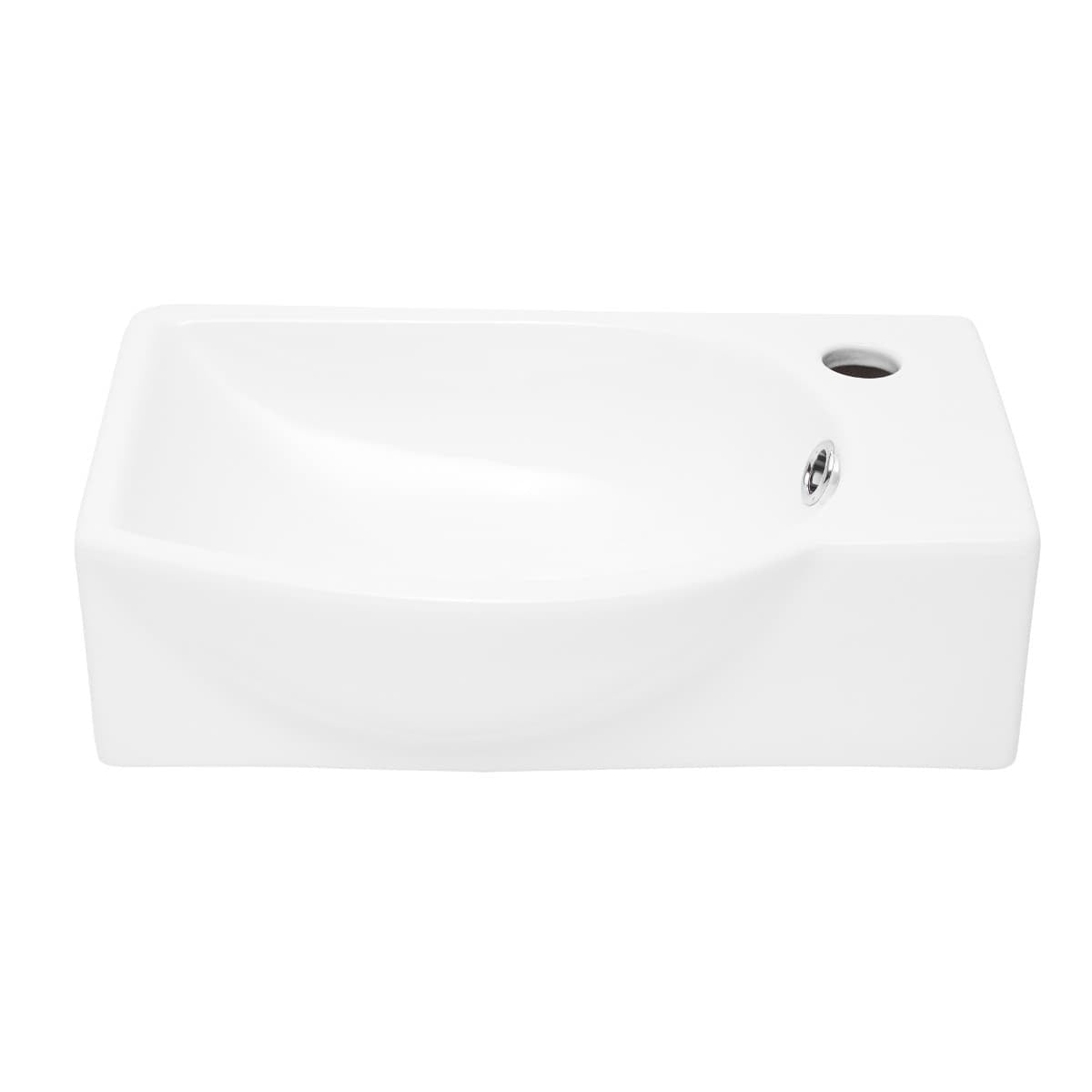 SATBRE4028R SAT Brevis 40,5 x 28 cm desna izvedba stenski keramični umivalnik z odprtino za armaturo