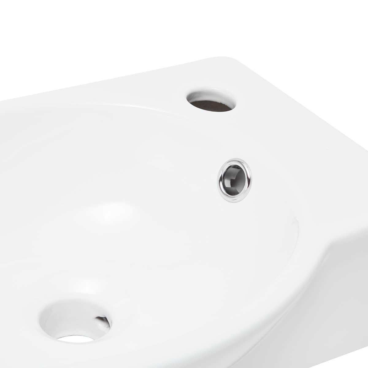 SATBRE4028R SAT Brevis 40,5 x 28 cm desna izvedba stenski keramični umivalnik z odprtino za armaturo