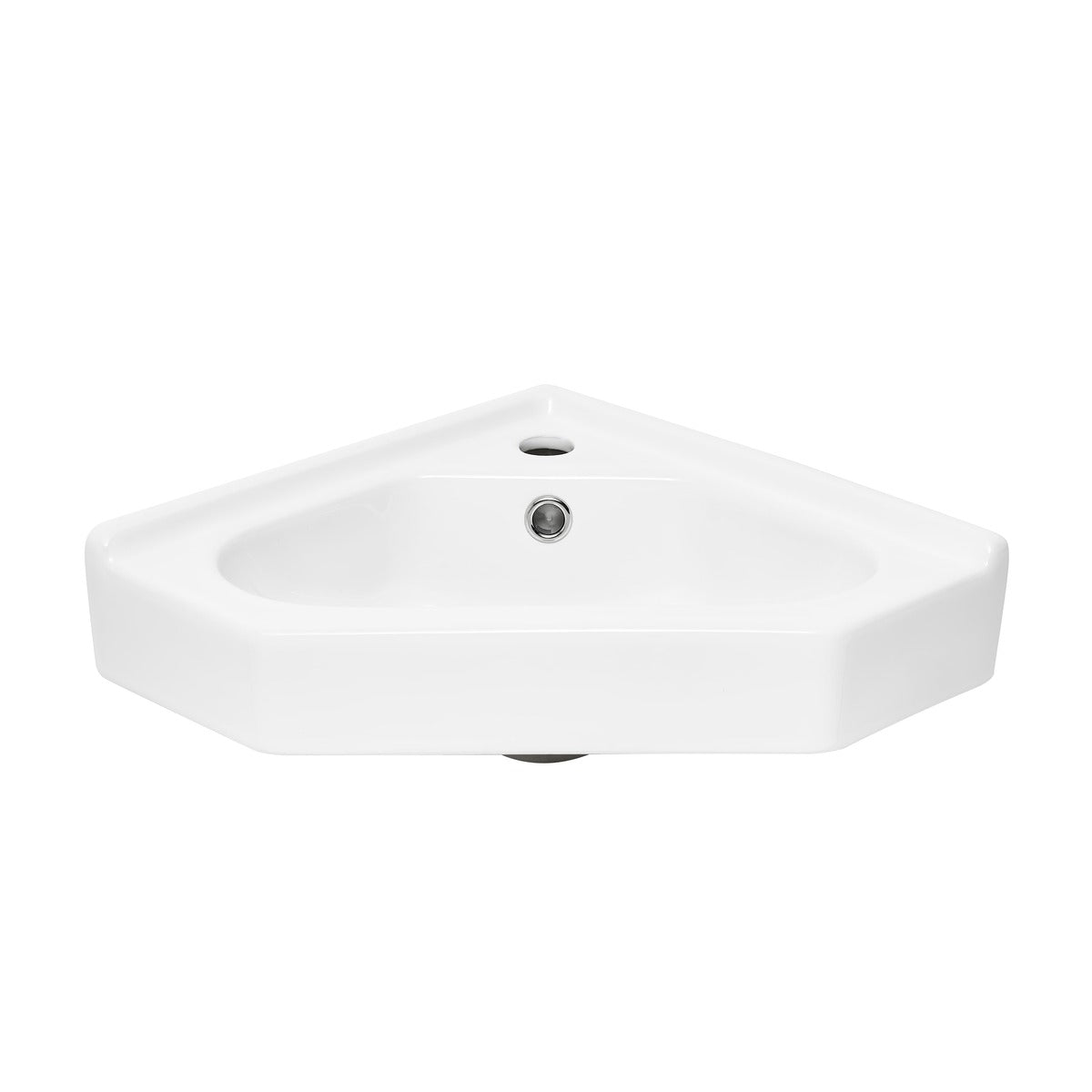 SATBW5538 SAT B-Way 55 x 38 cm kotni stenski keramični umivalnik z odprtino za armaturo