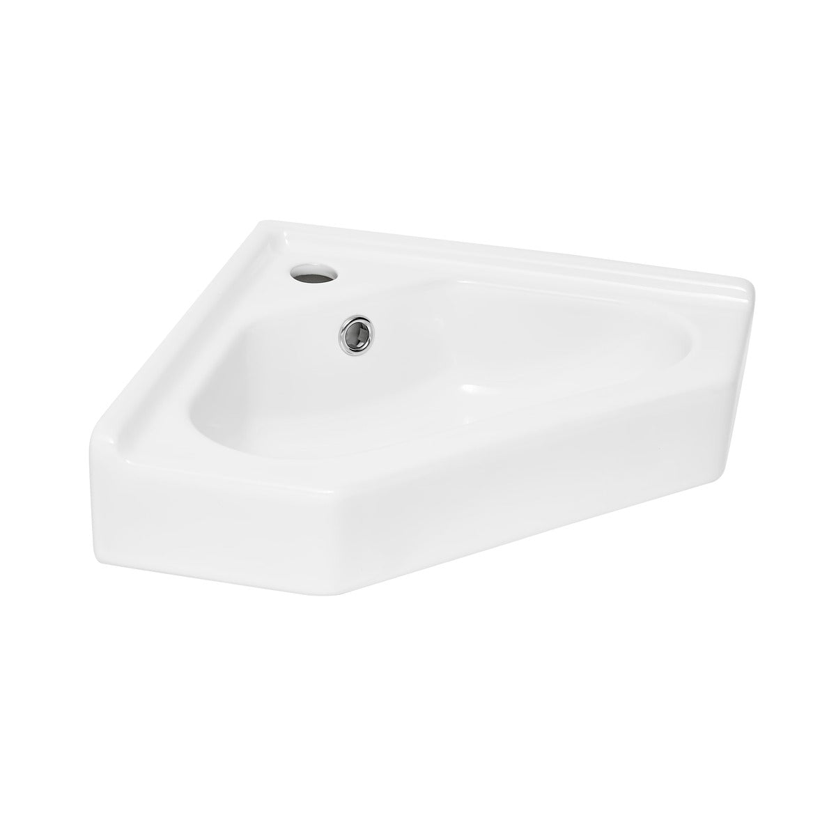 SATBW5538 SAT B-Way 55 x 38 cm kotni stenski keramični umivalnik z odprtino za armaturo