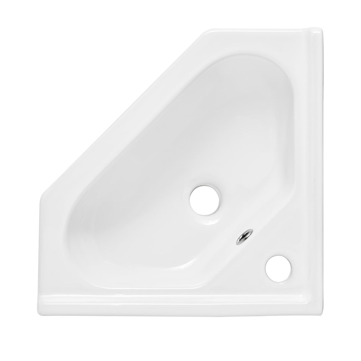 SATBW5538 SAT B-Way 55 x 38 cm kotni stenski keramični umivalnik z odprtino za armaturo