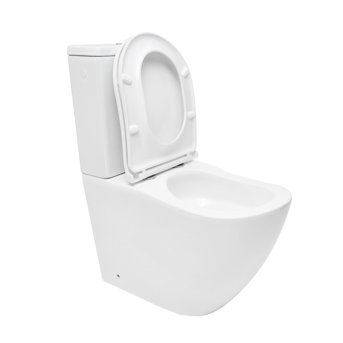 SATERG2 SAT Ergo talna brezrobna WC školjka monoblok z WC desko s počasnim zapiranjem