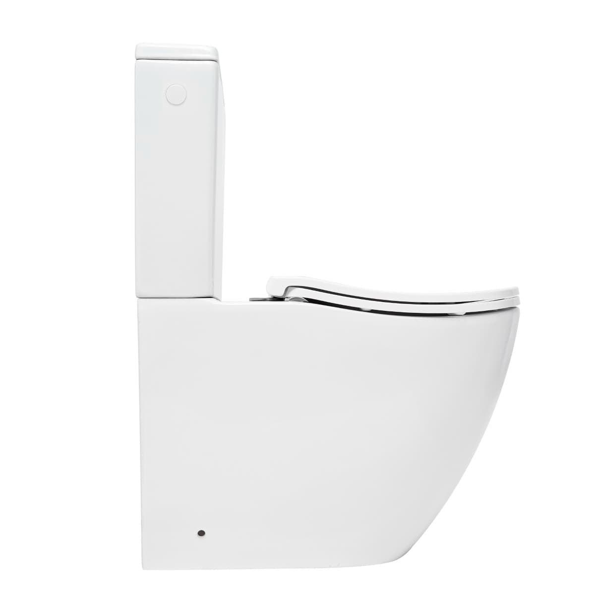 SATERG2 SAT Ergo talna brezrobna WC školjka monoblok z WC desko s počasnim zapiranjem