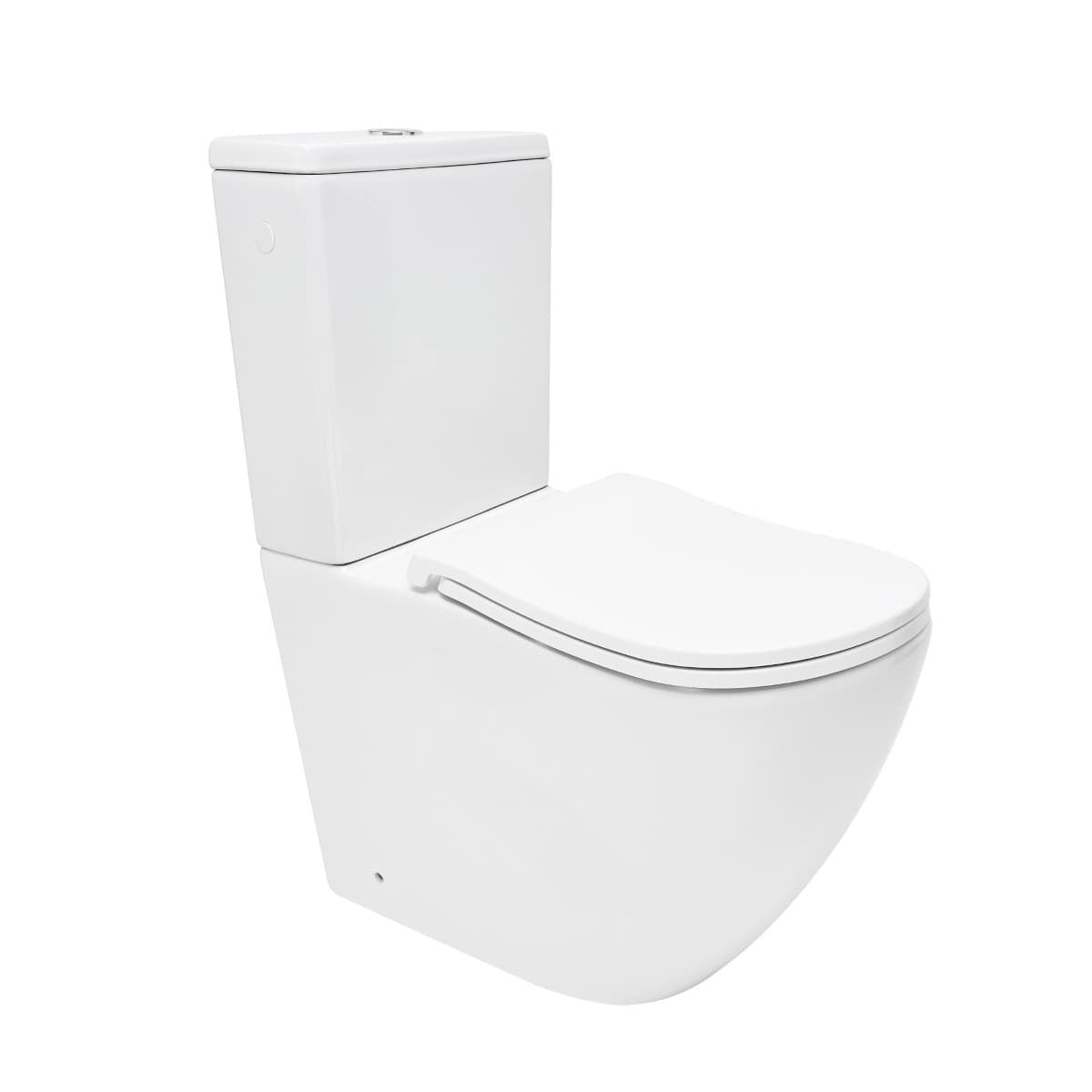 SATERG2 SAT Ergo talna brezrobna WC školjka monoblok z WC desko s počasnim zapiranjem