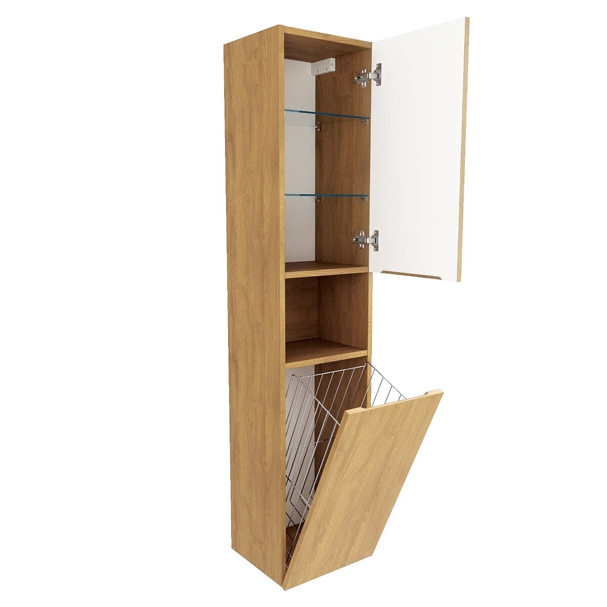 SATFEELV36DMK SAT Feel 165 x 36 x 32 cm visoka stranska omarica s košem za perilo
