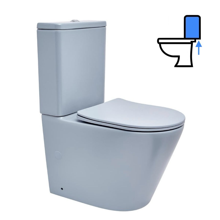 SATINF031VPSNDBLM SAT Infinitio talna brezrobna WC školjka monoblok z WC desko s počasnim zapiranjem
