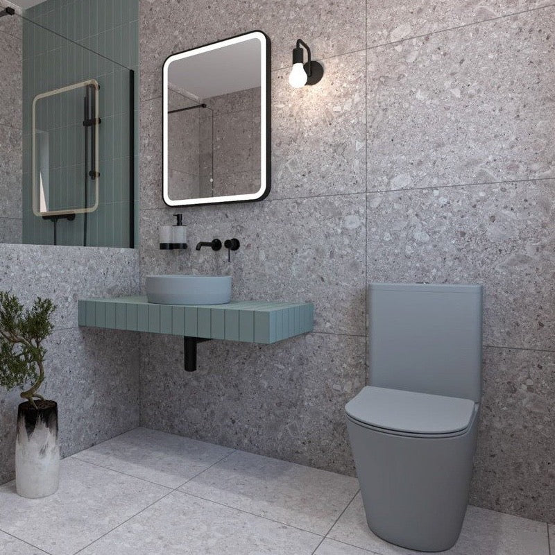 SATINF031VPSNLGRM SAT Infinitio talna brezrobna WC školjka monoblok z WC desko s počasnim zapiranjem